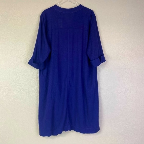 Ulla Popken Idigo Linen Blend Dress Size 20/22 - Picture 4 of 12